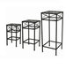 Panacea 3-Piece Nested Cross Hatch Square Plant Stands, Model # 82216