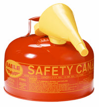 Eagle 2 Gallon Type l Steel Safety Gasoline Can Equipped With F-15 Funnel UI-20-FS