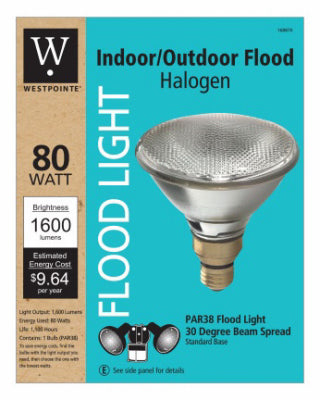 Westpointe, 80W, Par38, Indoor/Outdoor, Standard, Halogen Flood Bulb