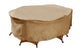 Budge 112" Combination Table & Chair Cover, Tan, P5A13SFRC-N