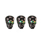 10 Count, Black Finish Skulls With Barbed Wire, LED Lights, H2FFV917