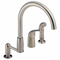 Peerless, Stainless, Single Lever, Kitchen Faucet, With Side Sprayer, P188900LF-SSSD