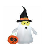 Gemmy Airblown Inflatable Ghost In A Witch Hat Yard Figure, 63975