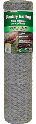 36" x 150', 2" Mesh, Galvanized, Poultry Net Chicken Wire 20 Gauge Midwest 308495B