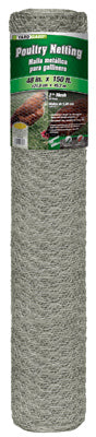 48" x 150', 2" Mesh, Galvanized Poultry Net Chicken Wire 20 Gauge Midwest 308496B