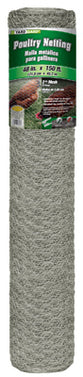 48" x 150', 2" Mesh, Galvanized Poultry Net Chicken Wire 20 Gauge Midwest 308496B