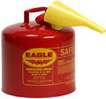 Eagle 5 Gallon Type l Steel Safety Gasoline Can With F-15 Funnel UI-50-FS