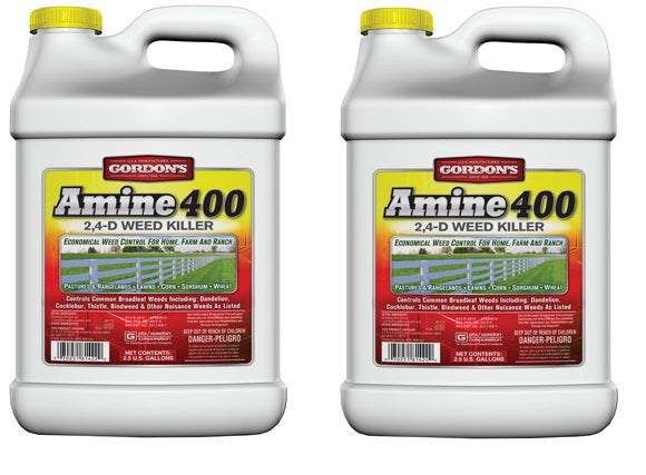 Case of 2 - Gordons 8141122 Amine 400 Weed Killer, 2,4-D, 2.5-Gal. Concentrate